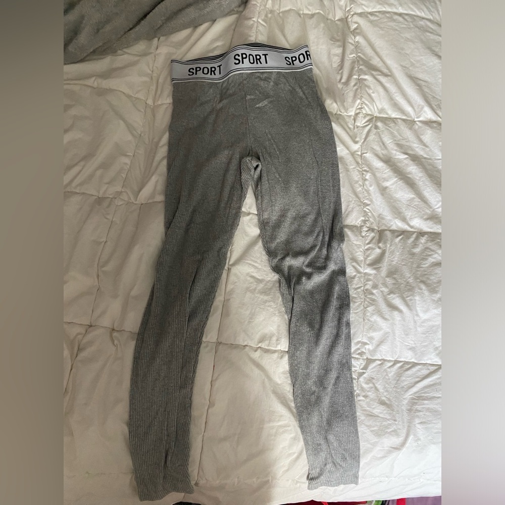 grey shein leggings